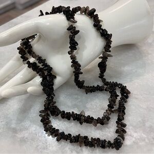 Smoky Quartz Chip 34” Endless Necklace